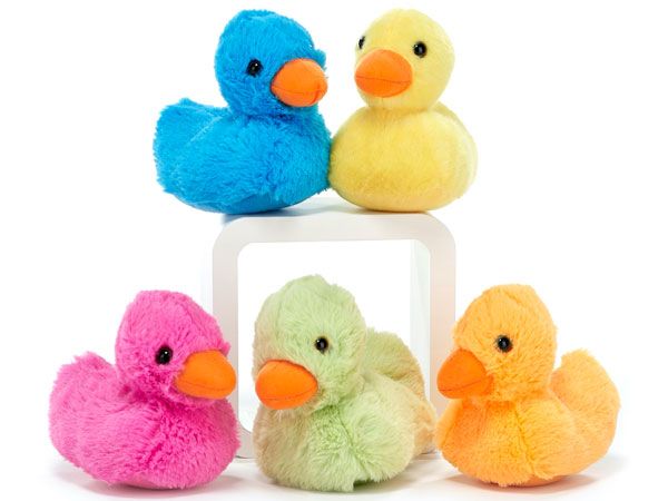 13cm Fluffy Cute Ducks, Assorted Picked At Random