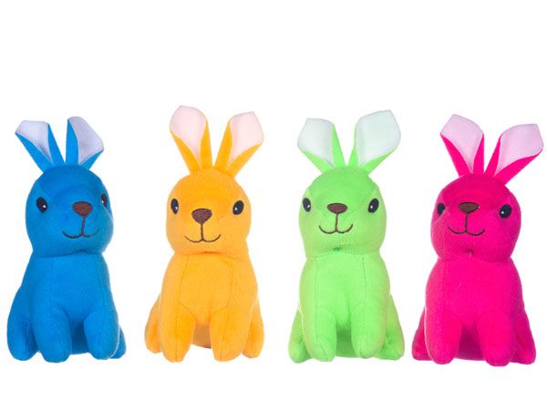 6.5'' Bright Colour Sitting Rabbit...Assorted, Picked At Random