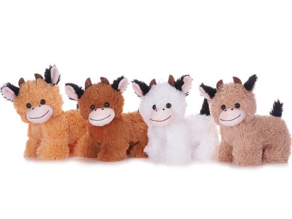 4x Natural Coloured Cows 9''/23cm In Assorted Colours