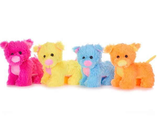 4x Bright Coloured Soft Plush Pigs  9''/23cm,