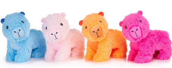 8'' / 22cm Standing Capybara Soft Toy, Bright Colours...Assorted Picked At Ran