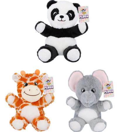 Jungle Animal Plushies, 8'' / 20cm, Assorted Designs Picked At Random