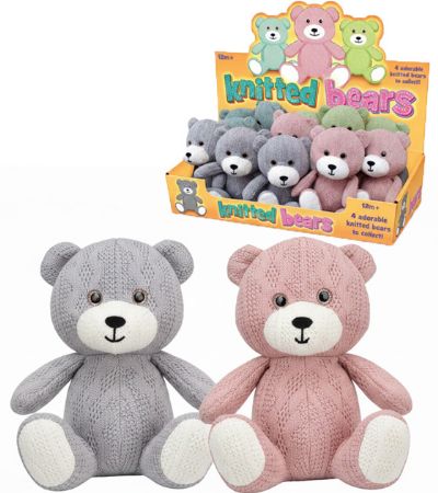 14cm Knitted Sitting Bear...Assorted Designs
